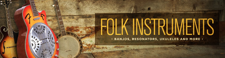 Banjos, resonators, ukuleles, and more