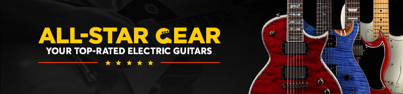 All-Star Gear: guitars from Fender, Epiphone, Schecter, PRS and more!