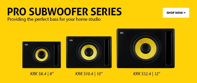 KRK Pro Subwoofer Series: Providing the perfect bass for your home studio. Shop Now