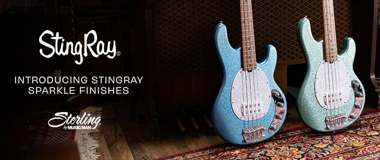 Sterling by Music Man - Introducing StingRay Sparkle Finish Basses