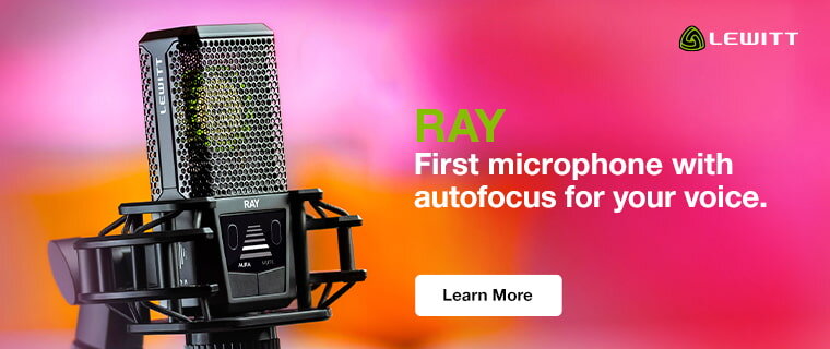 Lewitt - Ray. First microphone with autofocus for your voice.