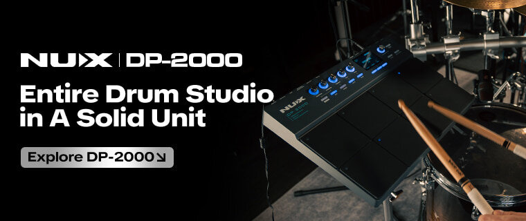 NUX DP-2000. Entire drum studio in a solid unit. Explore DP-2000
