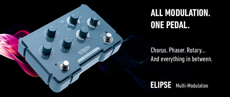 All modulation, one pedal. Chorus, phaser, rotary, and everything in-between Elipse multi-modulation.