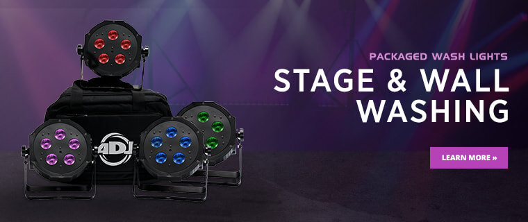 ADJ packaged wash lights for stage and wall washing - Learn More