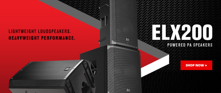 Electro-Voice ELX200 powered PA speakers: Lightweight loudspeakers, heavyweight performance. Shop Now