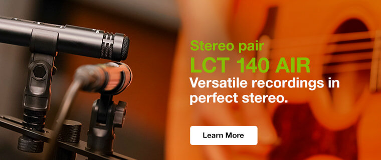 Lewitt - LCT 140 AIR. Versatile recordings in perfect stereo. Learn more