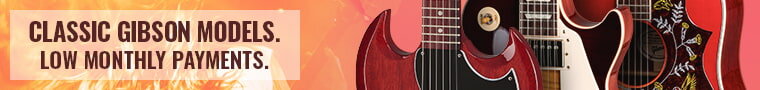Classic Gibson models, low monthly payments