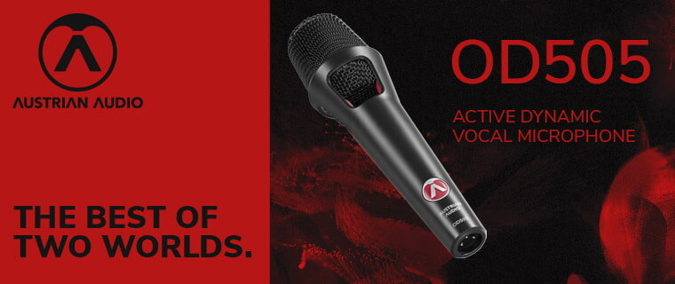Austrian Audio - OD505. Active dynamic vocal microphone. The best of two worlds.