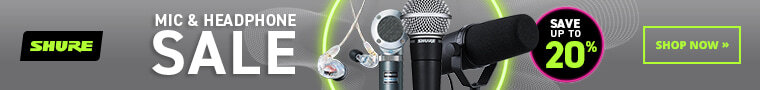 Shure mic and headphone sale, save up to 20 percent.  Shop now